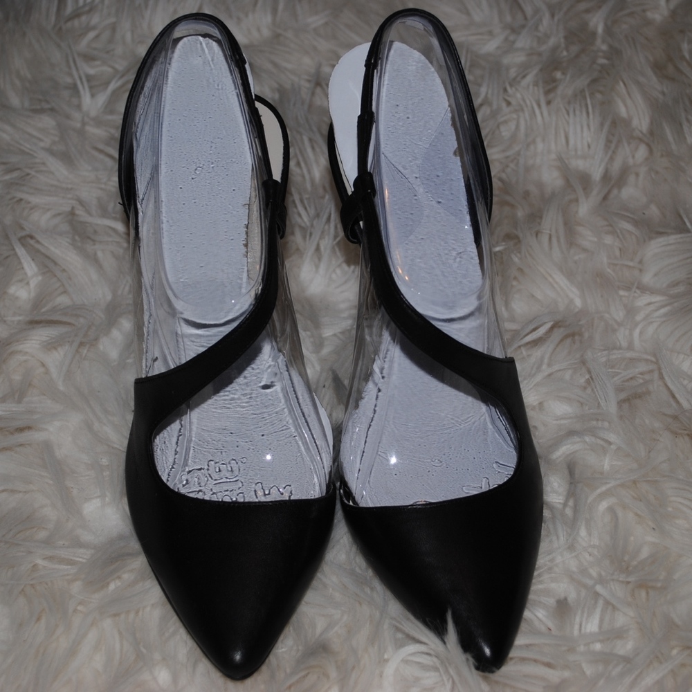 Aldo Black Patent Leather Heeled Sandals